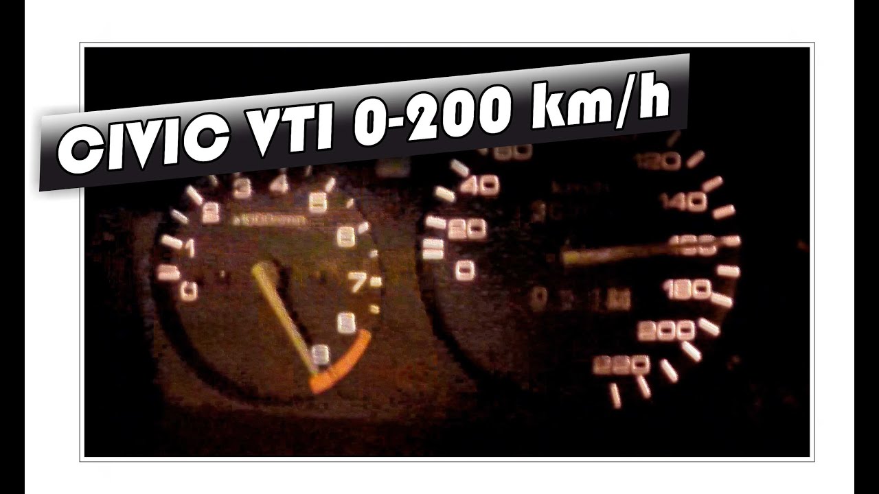 Honda Civic EG 1.6 VTi // 0-100 km/h, 0-200 km/h acceleration