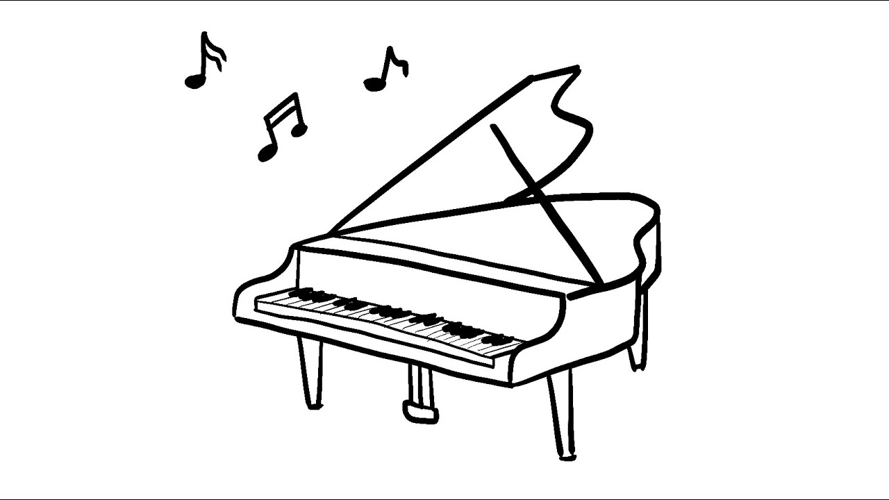 How to Draw a Simple Piano | Step-by-Step Lesson