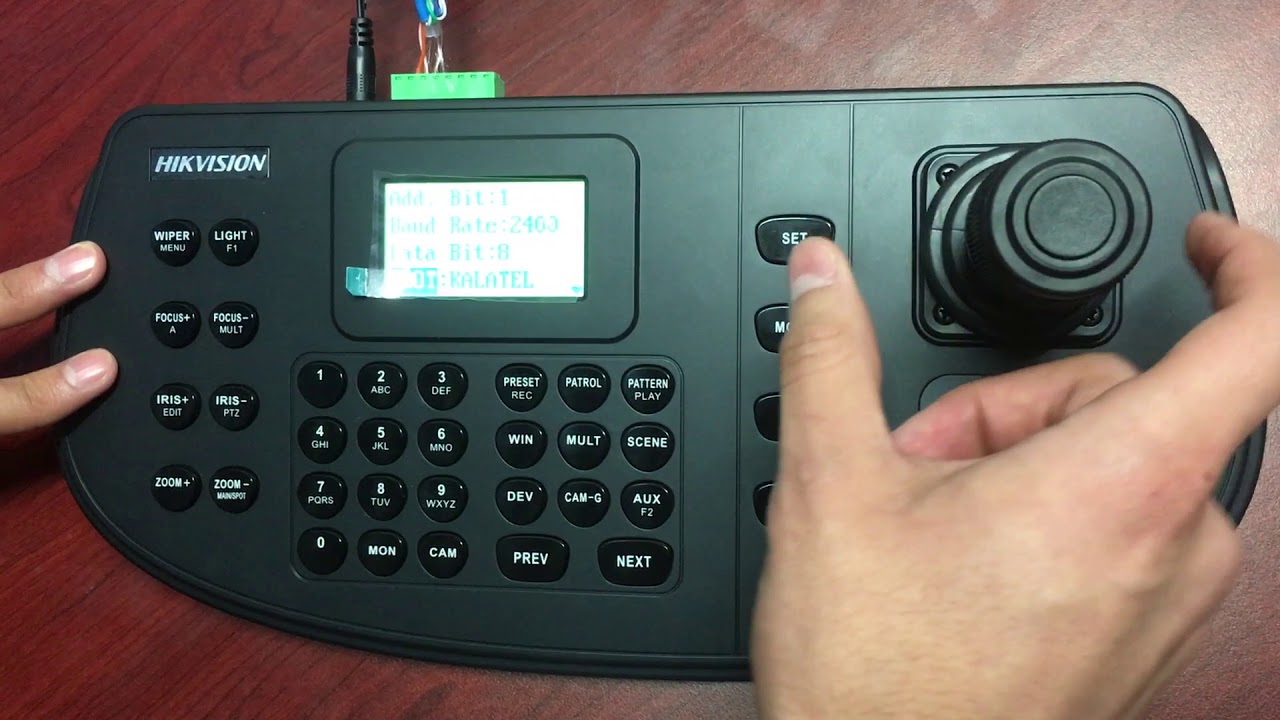 Configuración de Joystick Hikvision Mod.  DS1006KI