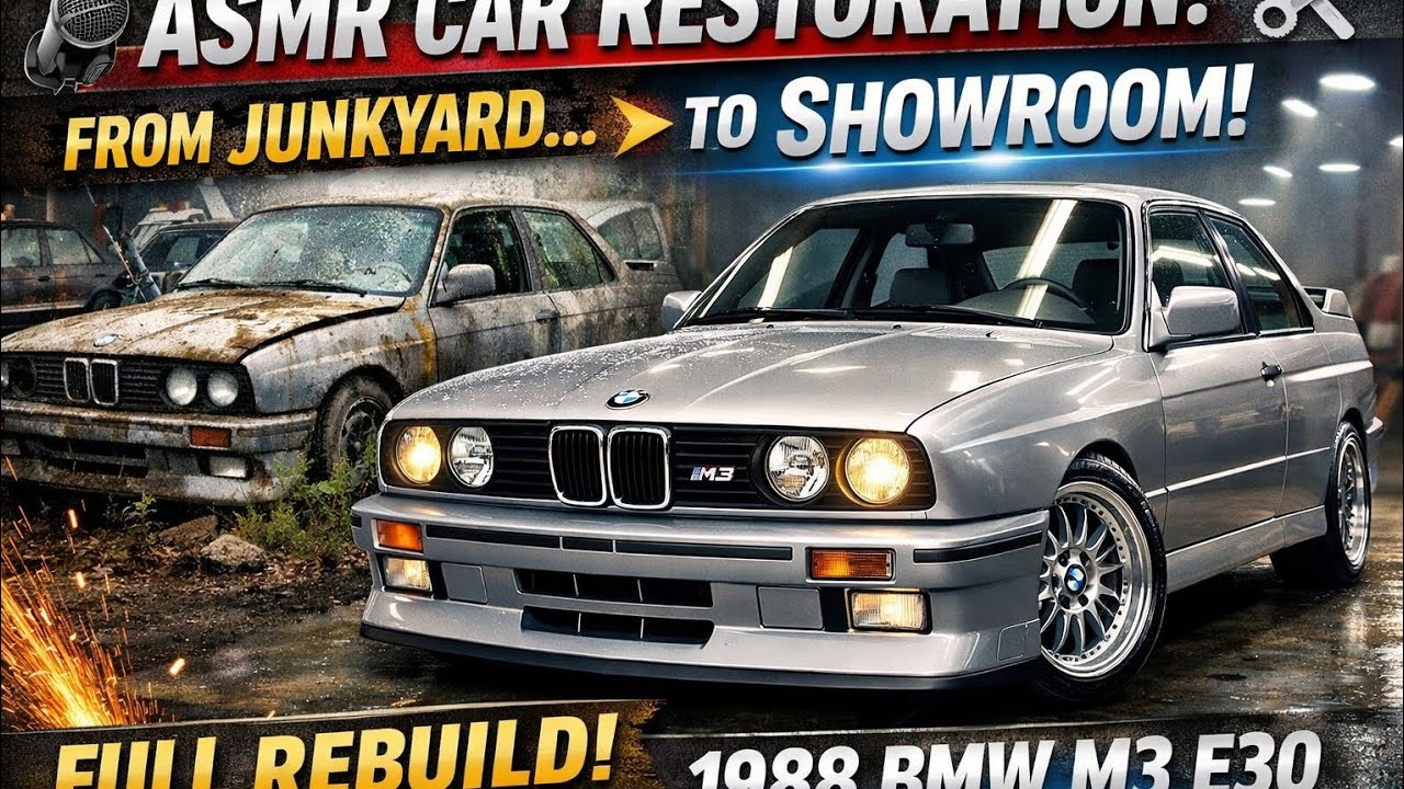 ASMR Car Restoration | Silver BMW M3 E30 1988 Full Rebuild | From Abandoned to Pristine