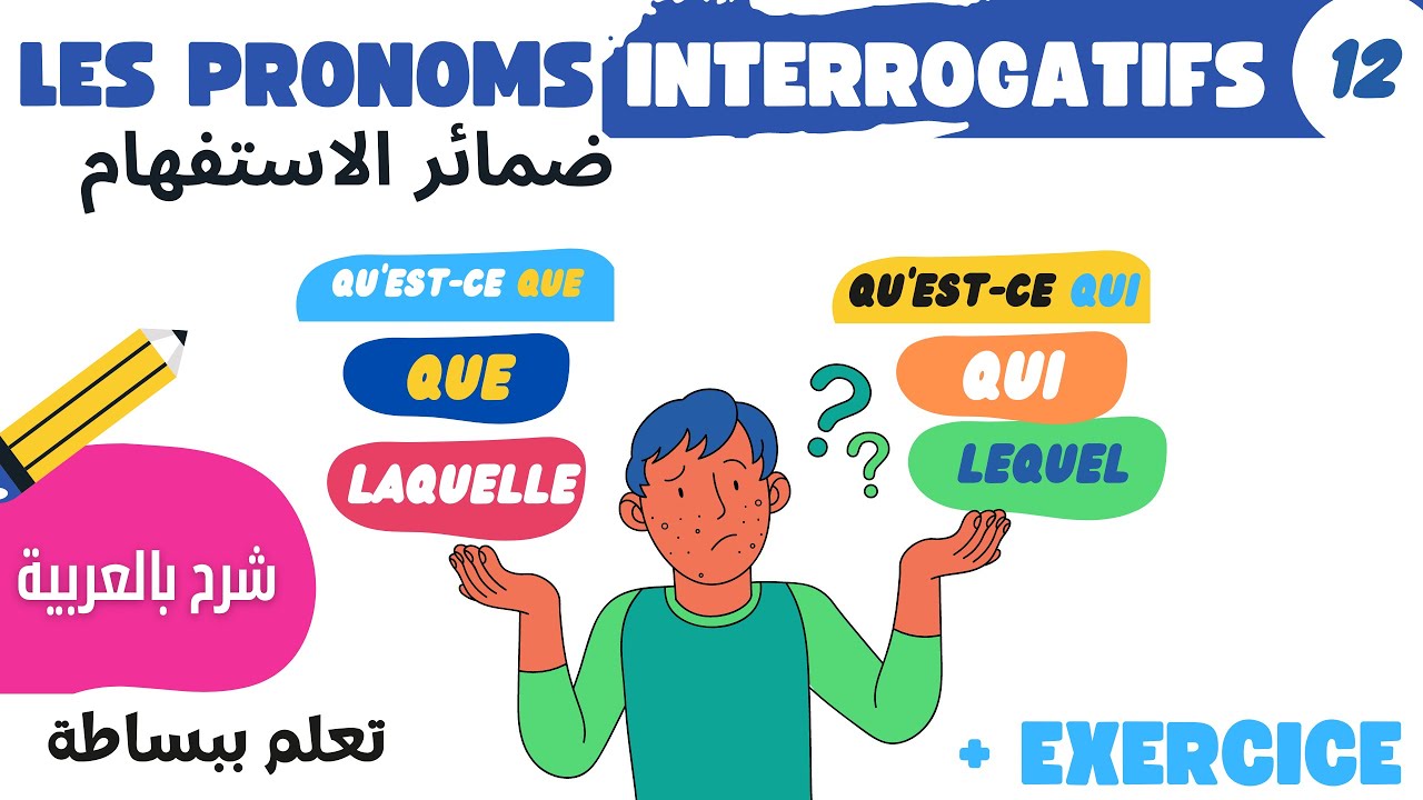 les pronoms interrogatifs en arabe - ضمائر الاستفهام في اللغة الفرنسية