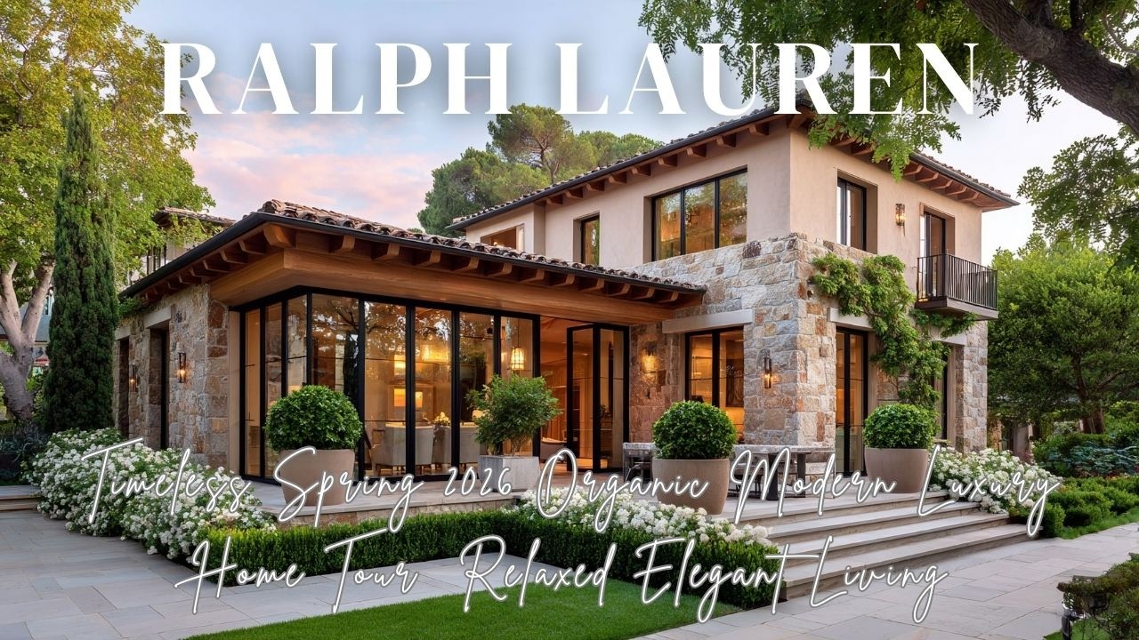 Вневременная весна 2026: Роскошный современный дом в органическом стиле. Спокойная элегантная жиз...