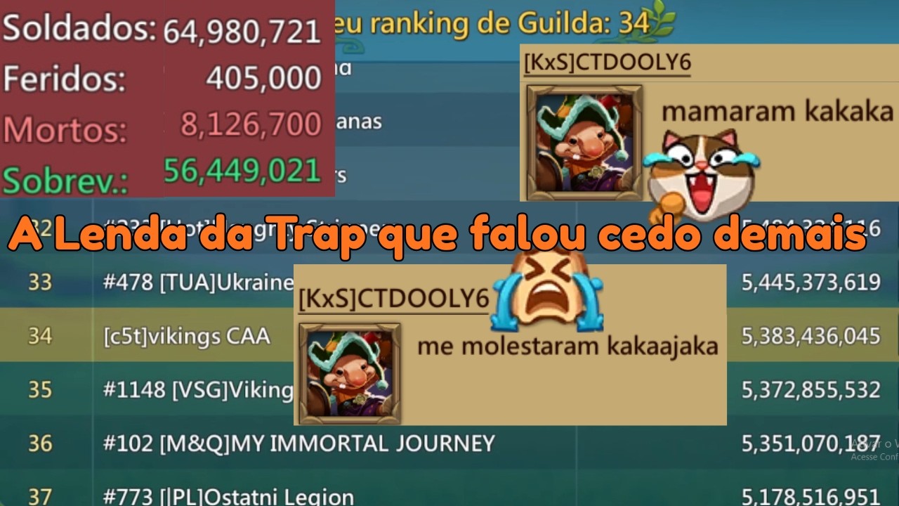 Top 34 MUNDIAL NO KVK, Queimando Trap, Filler e até Lead! Lords Mobile