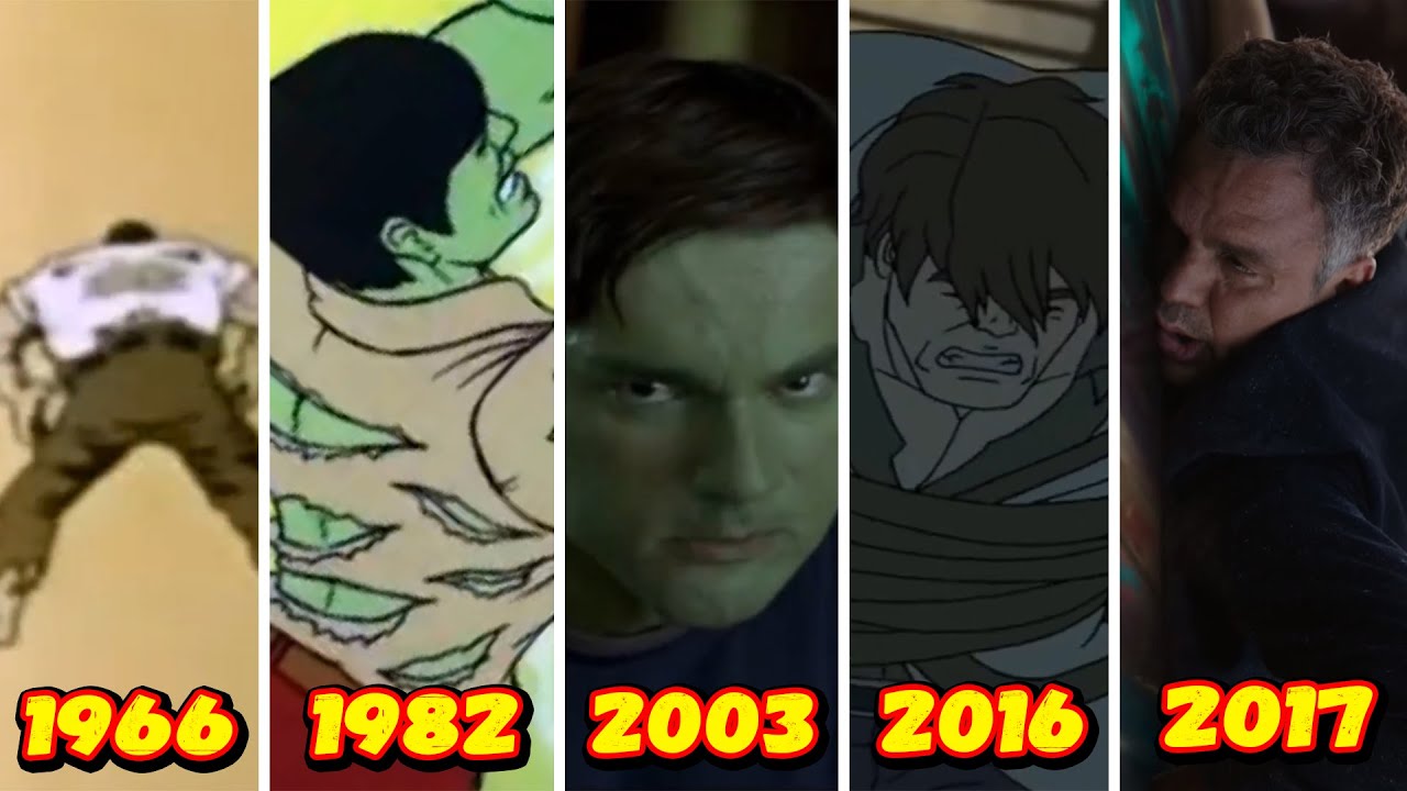 Эволюция Превращения Брюса Бенера В Халка (1966-2017)
