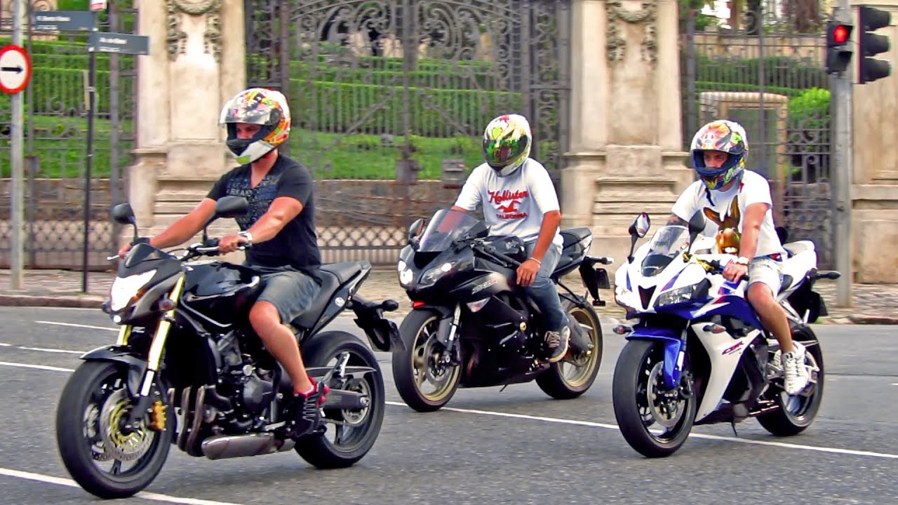 Yamaha R1 Wheelie, Suzuki GSXR 750, 650F, vs. Z750, S1000RR, Honda CBR 1000RR 600F 600RR,