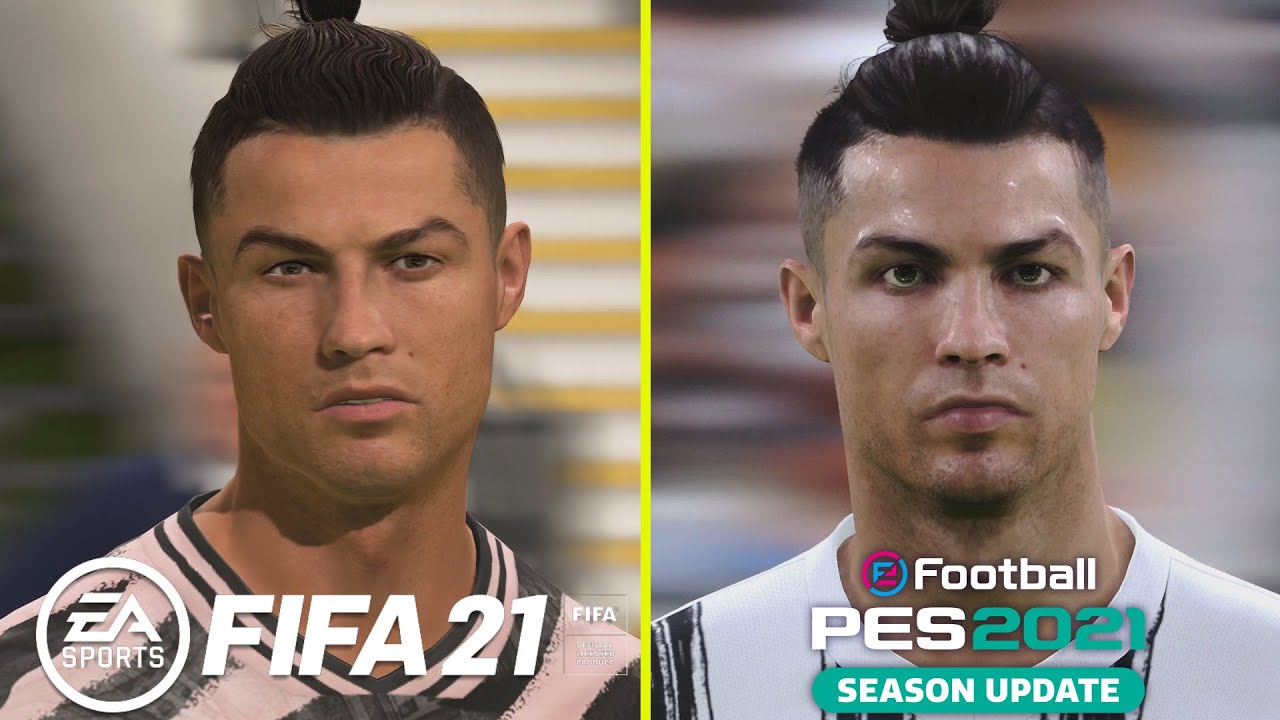 FIFA 21 vs PES 2021 PS4 Pro 4K Graphics Comparison