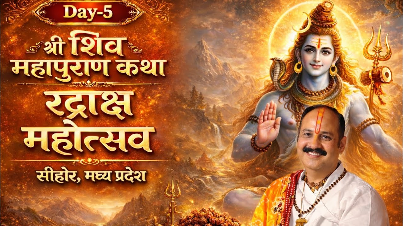 🔴 Live Day-5 श्री शिव महापुराण कथा | रुद्राक्ष महोत्सव पंडित प्रदीप जी मिश्रा | सीहोर मध्य प्रदेश | 