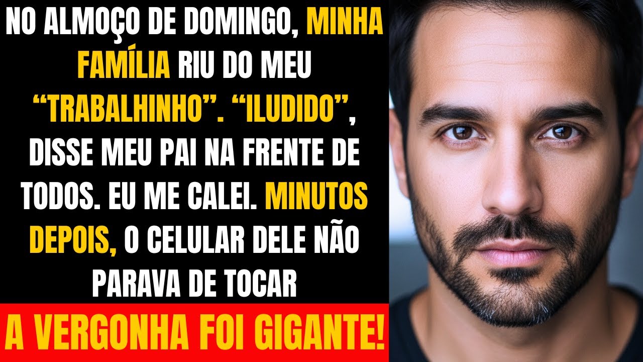 NO ALMOÇO DE DOMINGO, MEU PAI ME HUMILHOU NA FRENTE DE TODOS. MINUTOS DEPOIS, O CELULAR DELE…