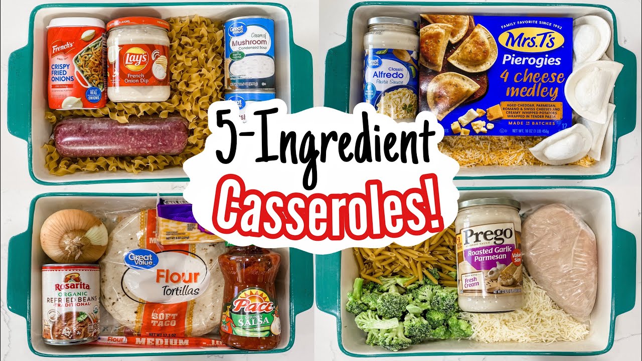 5-INGREDIENT CASSEROLES | 5 Cheap & EASY Tasty Casserole Dinner Recipes! | Julia Pacheco