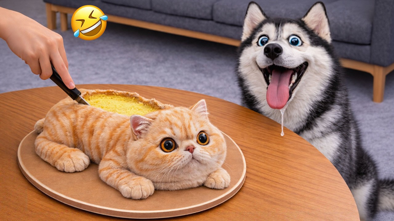 Cat and Dog Reaction to Cutting Cake 🐶🐱 Best Funny Pet Moments 2026 🤣🤣🤣