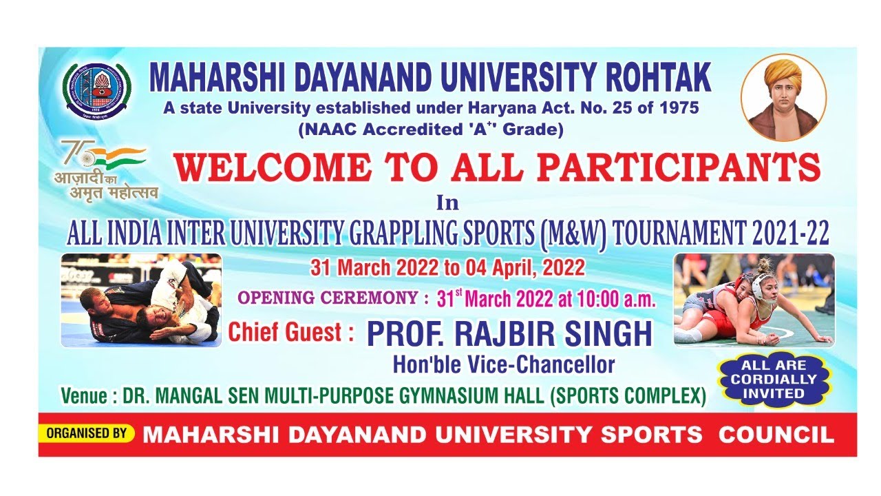 All India Inter University Grappling Tournament (Men & Women) 2021-22 ||