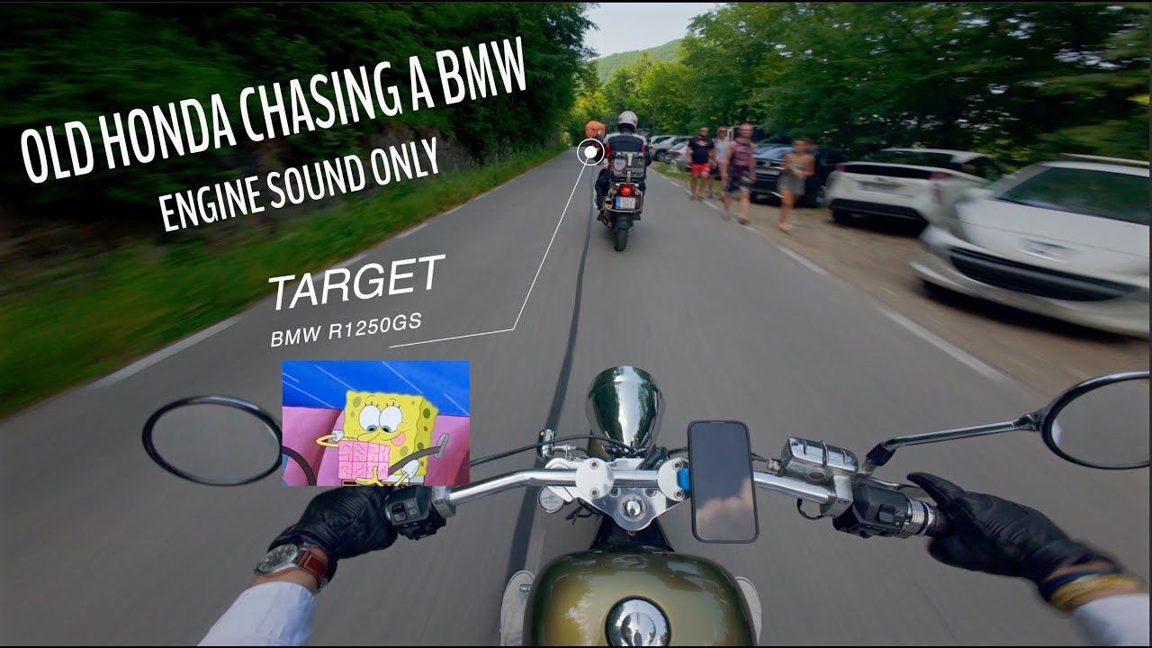 Honda Shadow vlx600 Chasing BMW R1250GS | ASMR SOUND ONLY [4k]