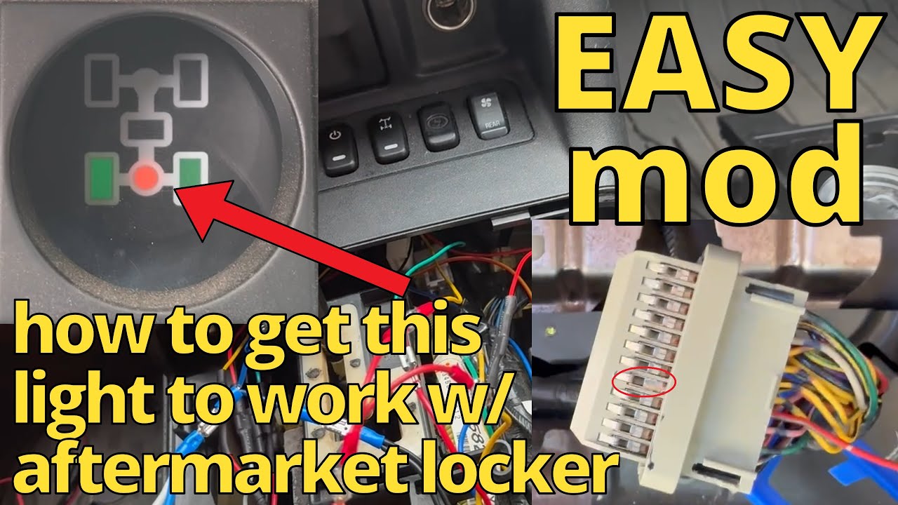 Montero Mod: how to get aftermarket locker to work w/ dash bulb