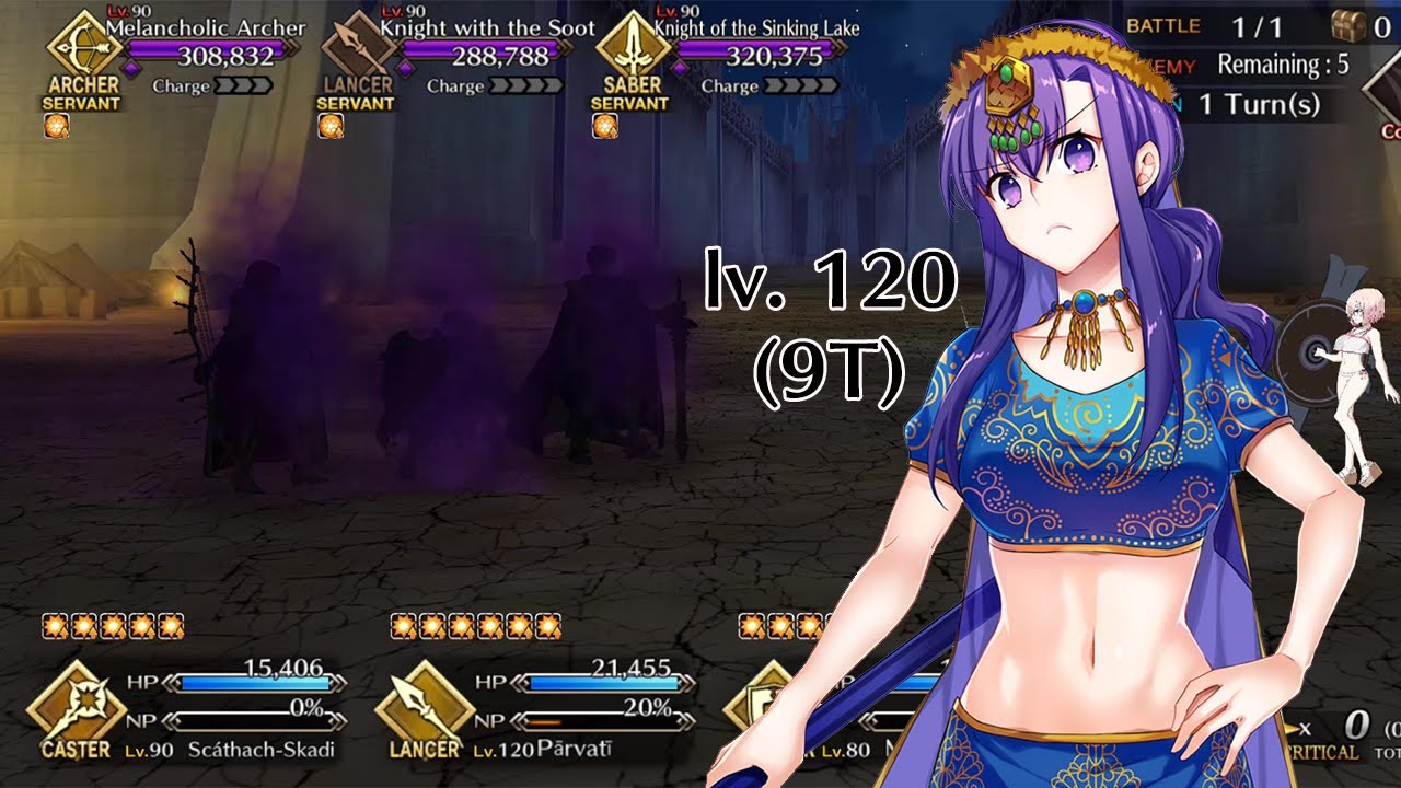 FGO [NA] Bonking the Round Table ~ Saber Wars II: Dark Rounds Shadow vs Parvati (9T)