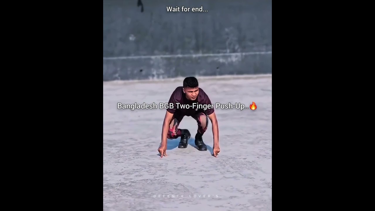 BGB Two-Finger Push-Up..🔥🔥 #bangladesh #viralshorts #shorts #bgb #edit #trendingshorts #calisthenics