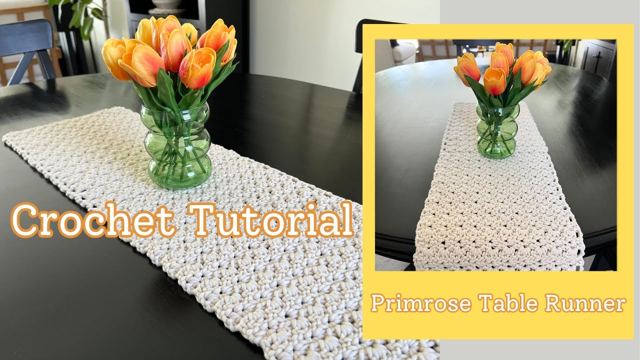 How to Crochet EASY HOME DECOR: Primrose Table Runner