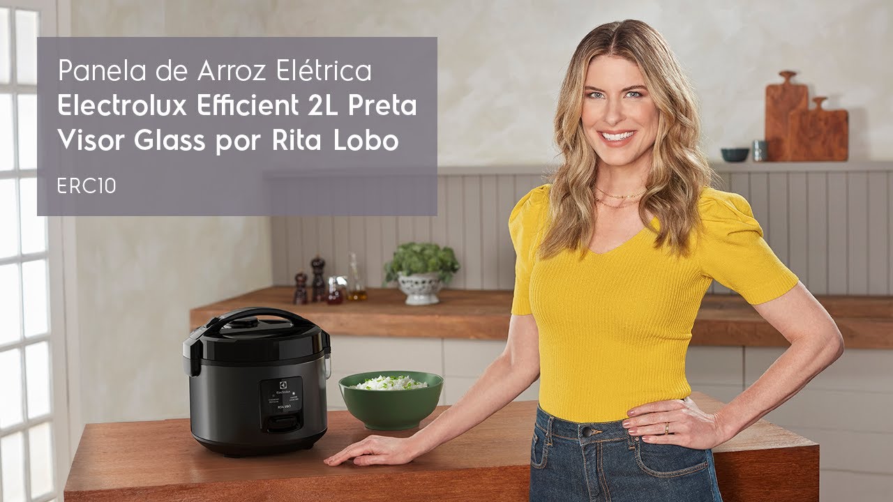 Panela de Arroz El&eacute;trica Electrolux 2L Efficient Visor Glass por Rita Lobo ERC10