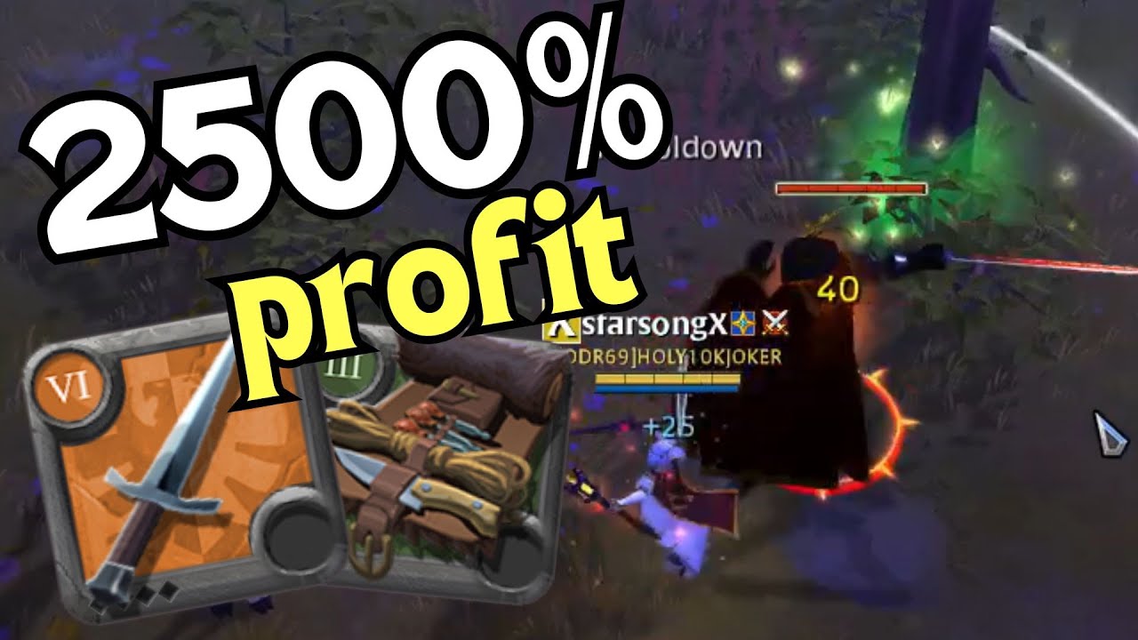 【Albion Online】2500% profit with cheap dagger build! Tracking episode