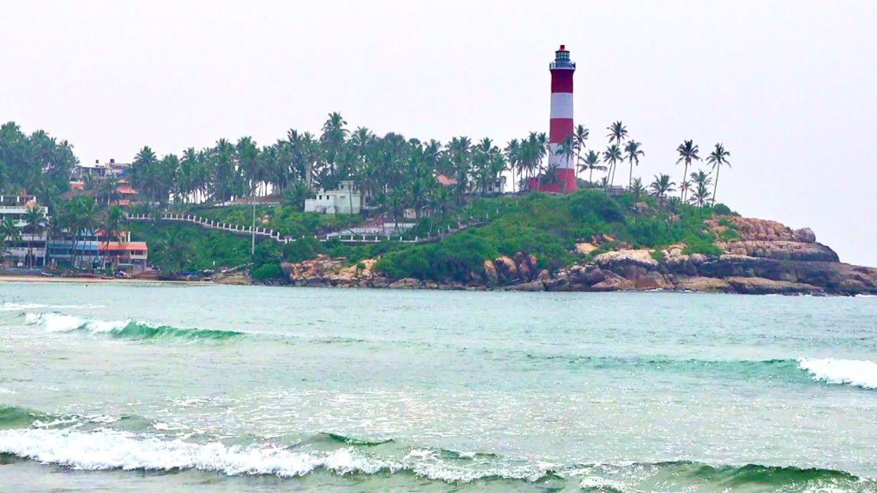 Lighthouse beach and Vizhinjam lighthouse in 2020 | Kovalam beaches | Thiruvananthapuram, Kerala