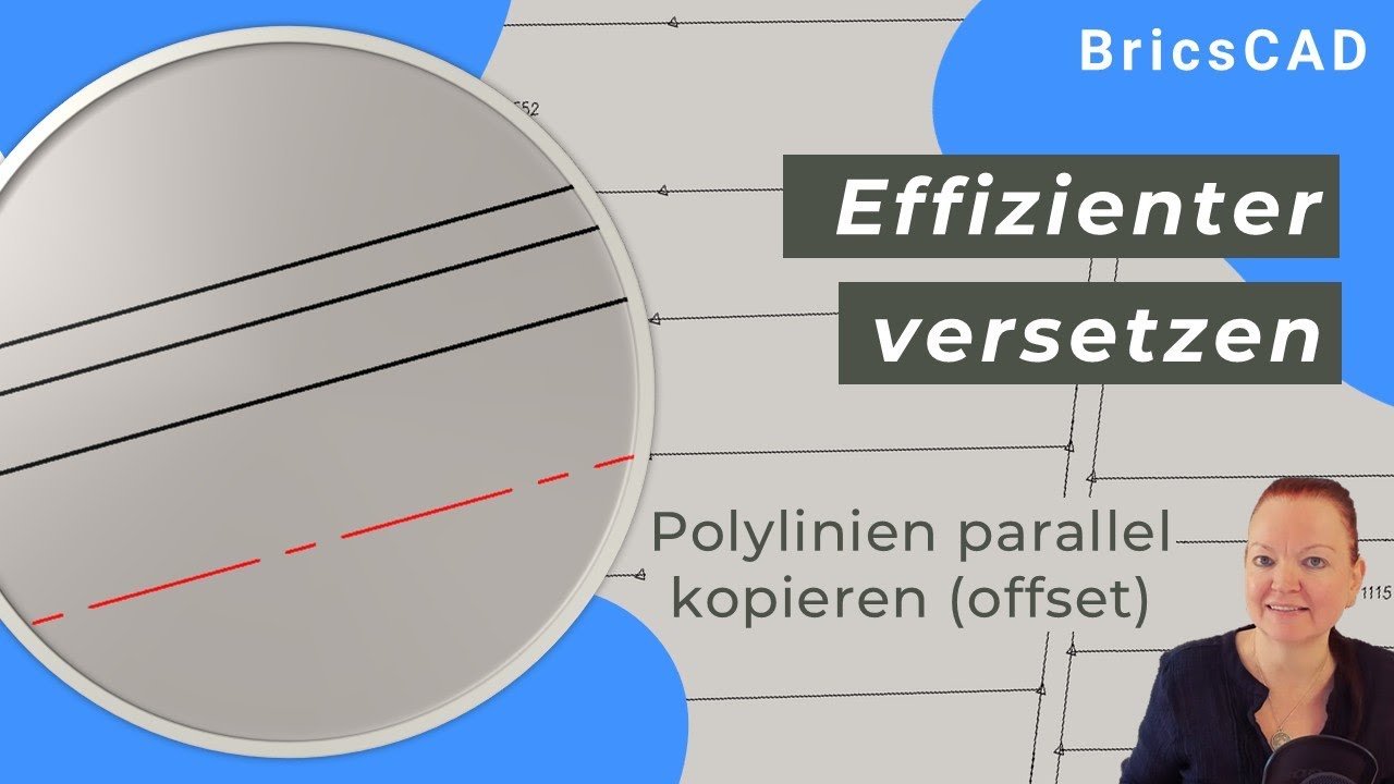 BricsCAD: Linien parallel kopieren durch Versetzen und parametrisches Versetzen
