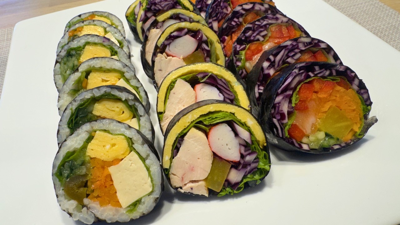 김밥에서 밥을 빼니까 이렇게 달라졌어요 | 키토김밥 vs 닭가슴살 vs 두부김밥