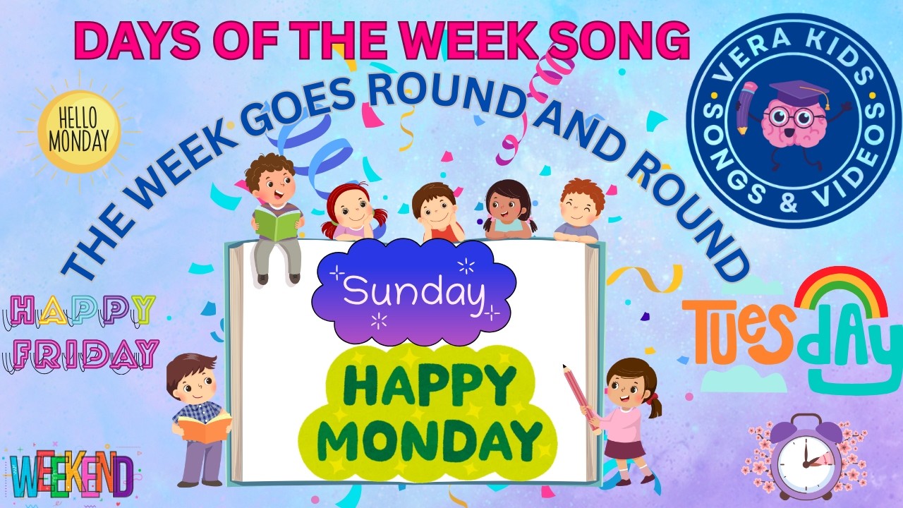 DAYS OF THE WEEK SONG   LET'S SING MONDAY TO SUNDAY