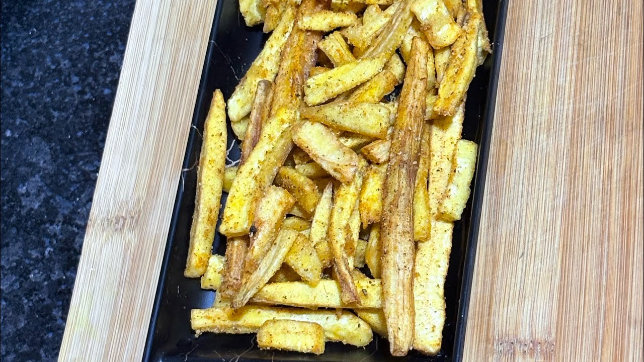 Easy Snack Idea: Crunchy Raw Banana Fries 🍌🔥❤️👩🏻‍🍳
