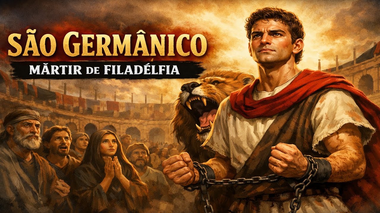 São Germânico, o Mártir de Filadélfia - 19 de Janeiro #imagenssacras #santododia #santodehoje #Jesus