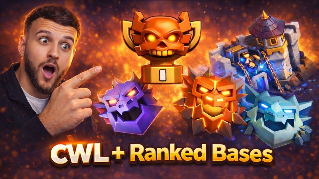 NEUE Ranked + CWL Bases - Rathaus 18 ⚔️🔥