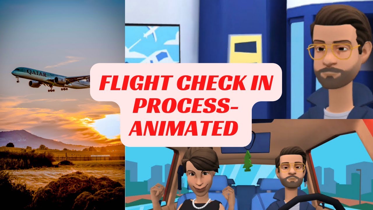 Airport Flight Check In Process | Animated | EduStories | MJ