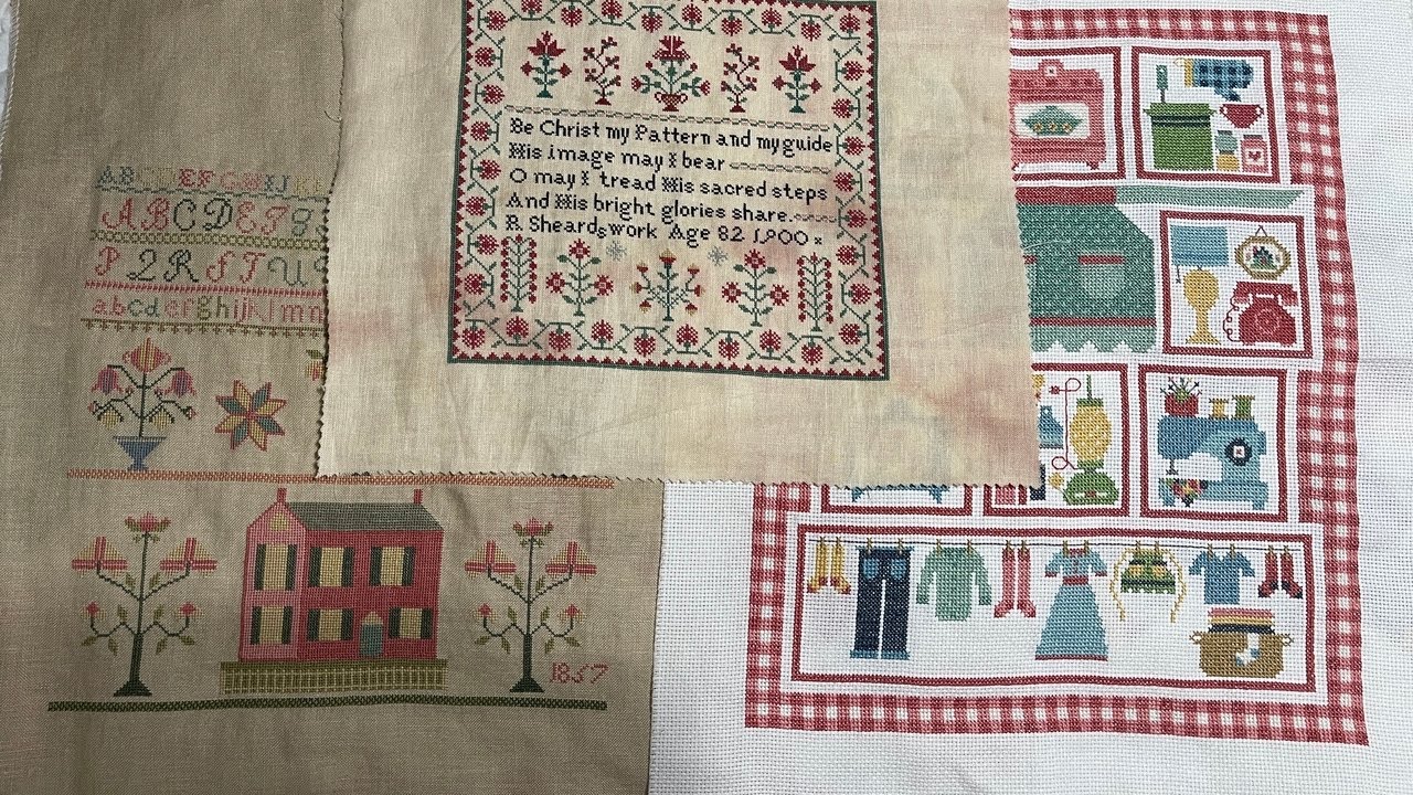 Flosstube #14 - 3 Cross Stitch Finishes and a Quilt Finish