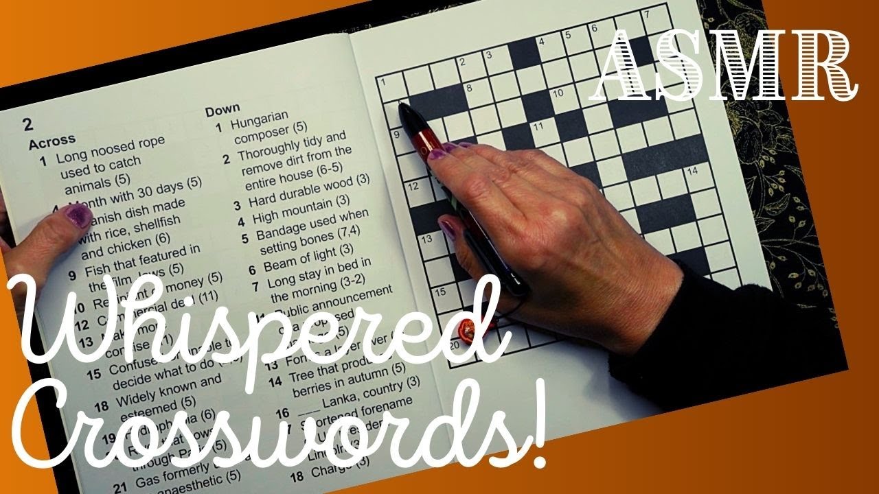 ASMR | Whispered Crossword Time at the Library of Whispers!
