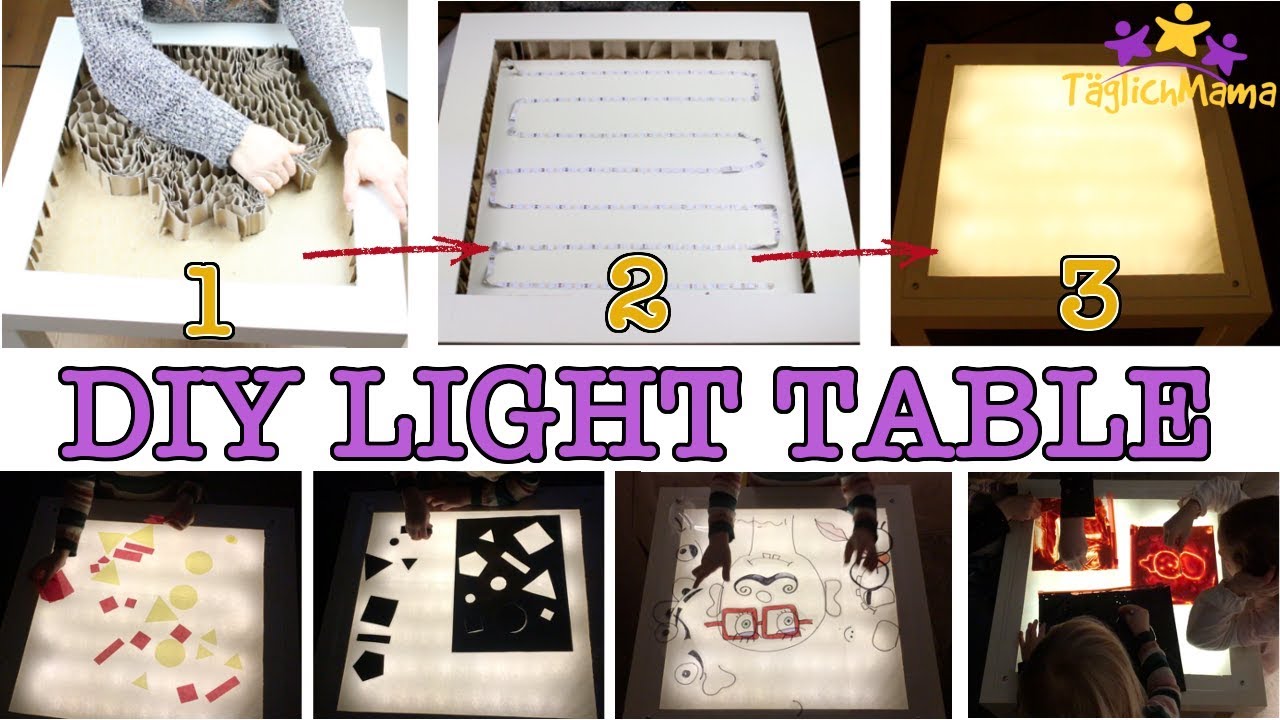 DIY LICHTTISCH (1) & 5 Spielideen dazu - LIGHT TABLE aus IKEA-LACK - günstig! / Täglich Mama