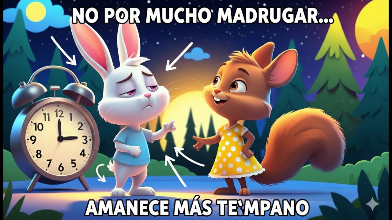 ⏰ No por mucho madrugar, amanece más temprano 🐰| Refranes para niños 🌞📚