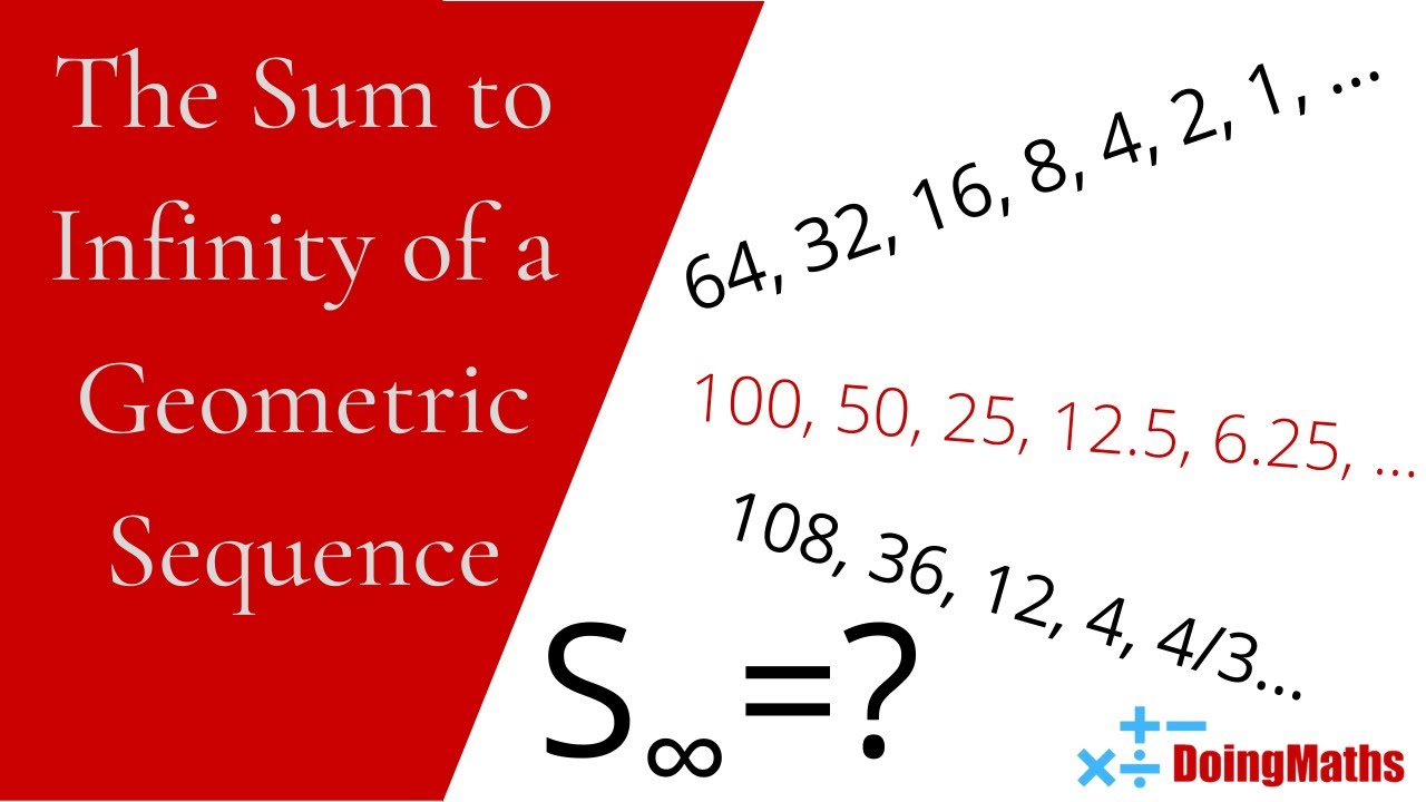 How to Find the Sum to Infinity of a Geometric Sequence - A Quick Maths Video