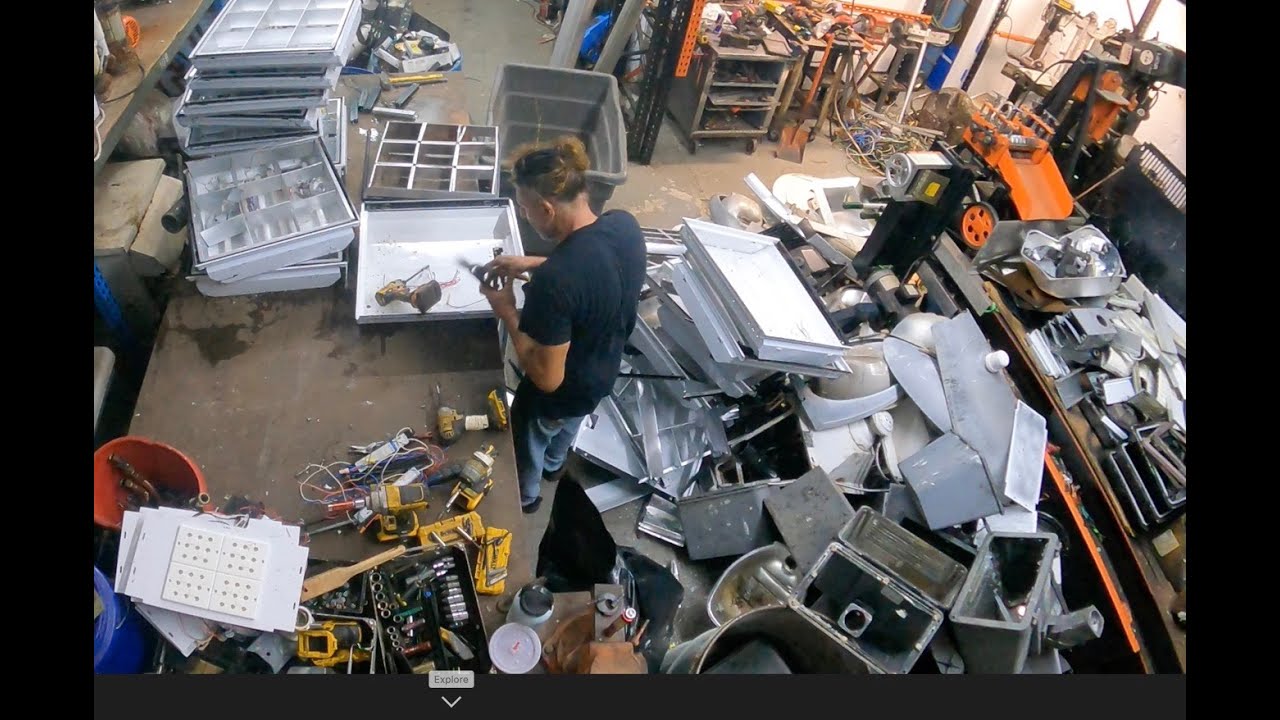Massive Aluminum Recovery From industrial Lighting.