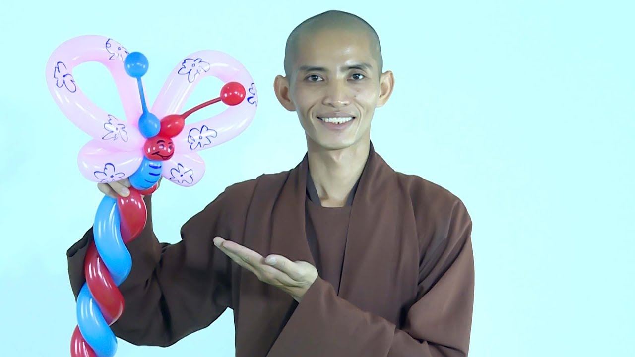 Sư Thầy hướng dẫn tạo hình CON BƯỚM bằng bong bóng - BUTTERFLY BY BALLOONS | Tâm Hoàn