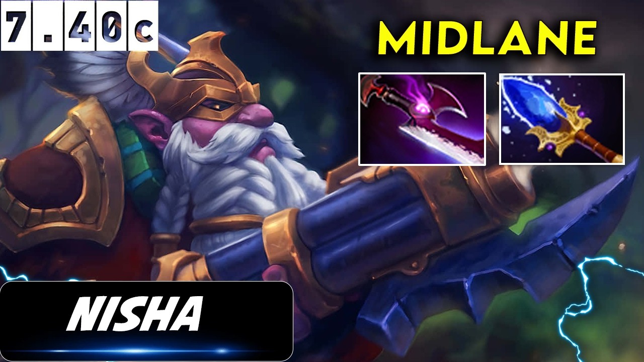 Nisha Sniper Midlane - Dota 2 Patch 7.40c Pro player Full Gameplay