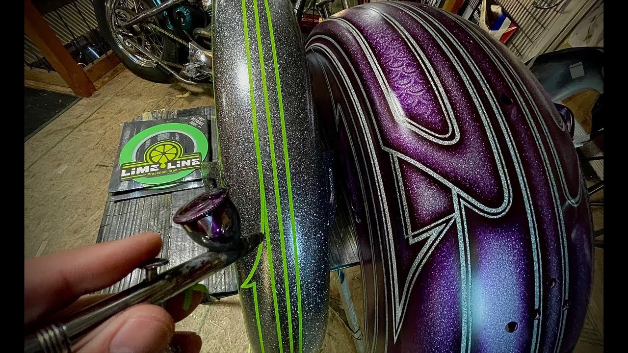 Metal Flake design layout with Candy Paint
