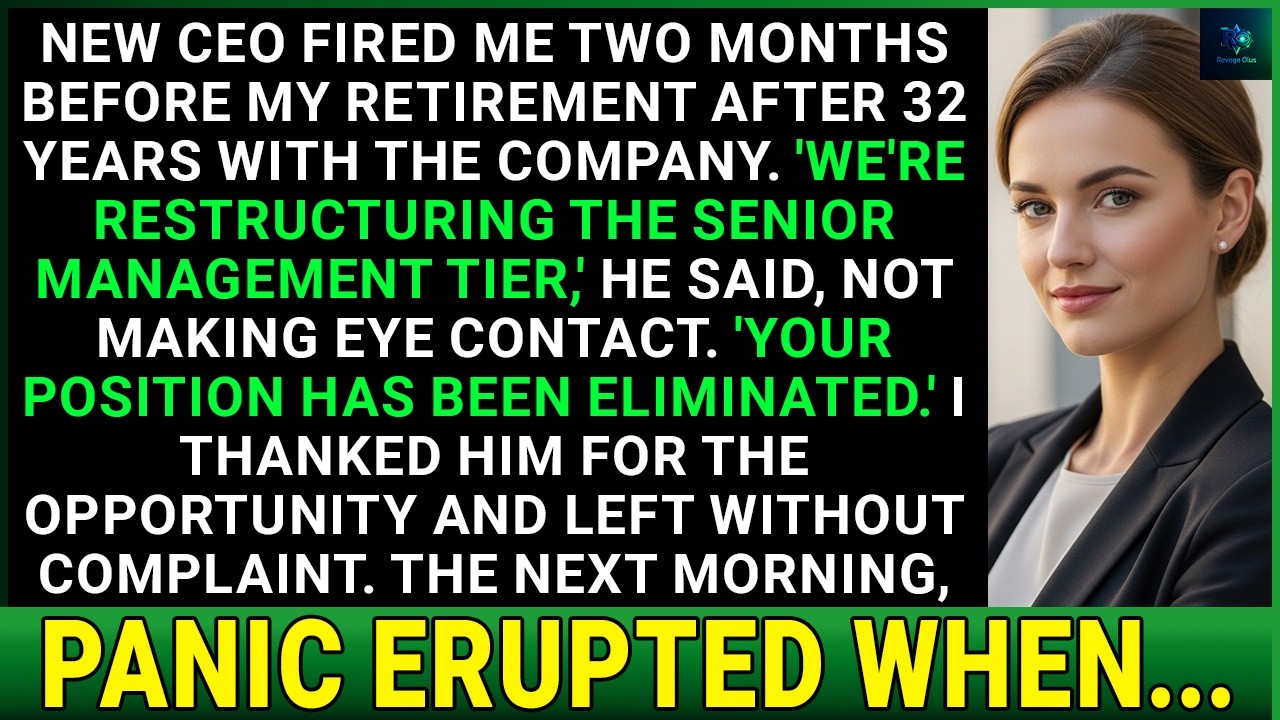 New CEO Fired Me Two Months Before Retirement After 32 Years Of Service. He Didn't Know I...