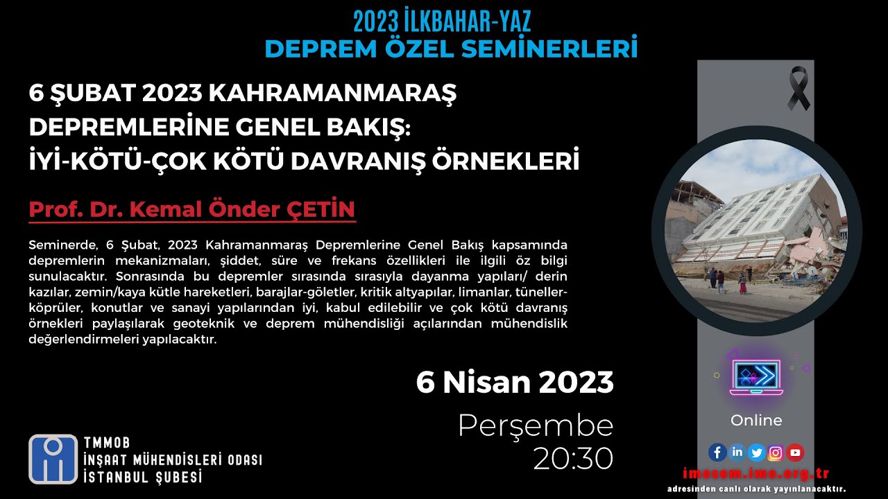 6 Şubat 2023 Kahramanmaraş Depremlerine Genel Bakış: İyi-Kötü-Çok Kötü Davranış Örnekleri