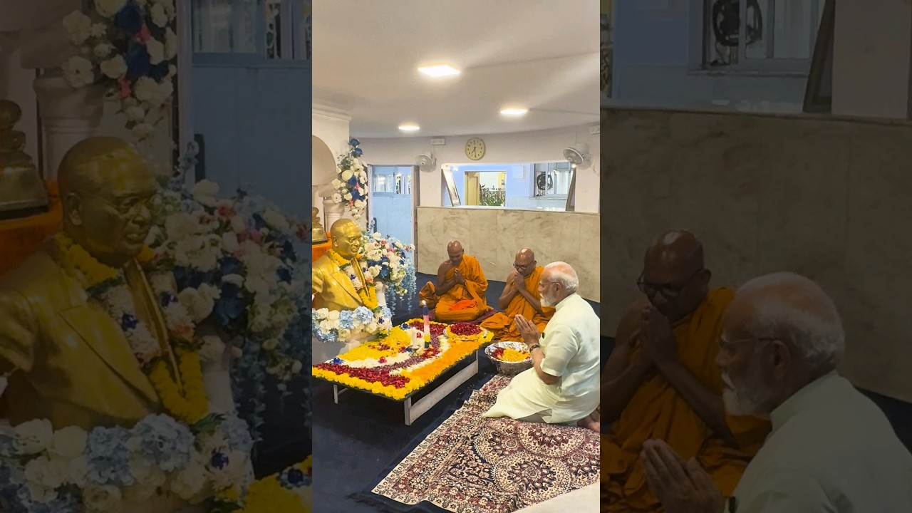 PM Modi pays his respects to Bharat Ratna Baba Saheb B R Ambedkar | 