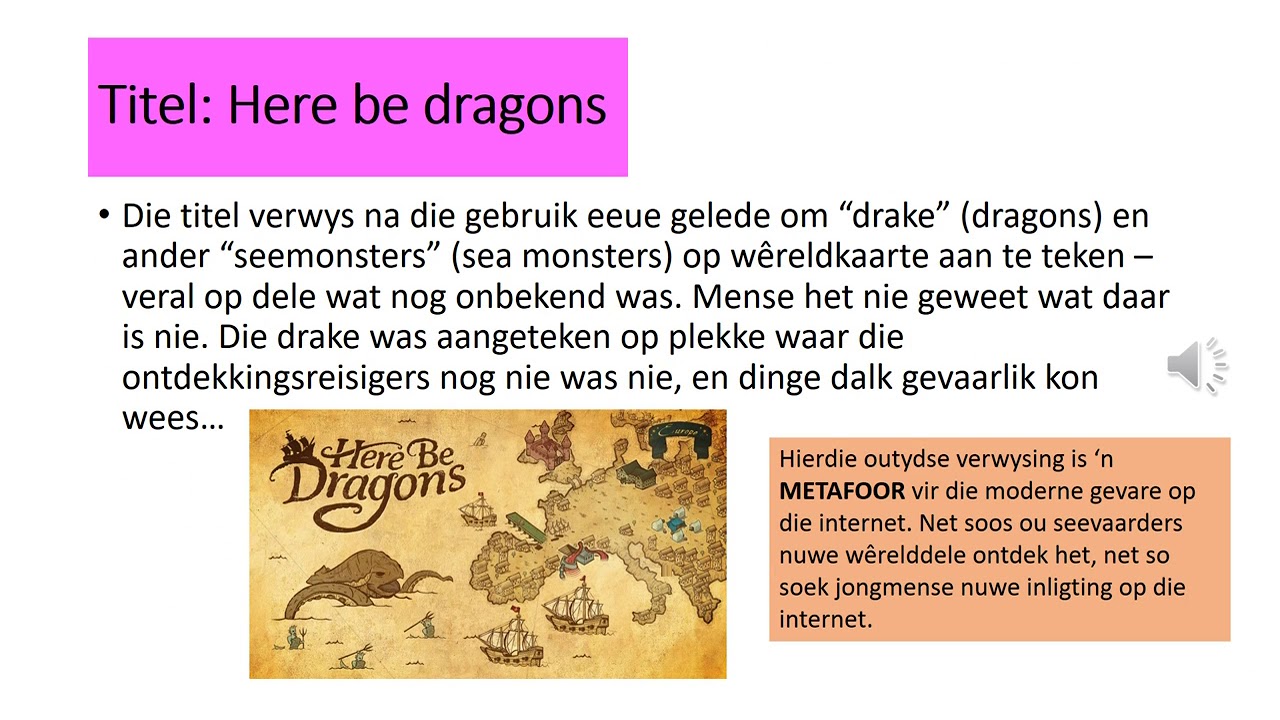 Graad 11 Afrikaans EAT: Here Be Dragons - Izak de Vries