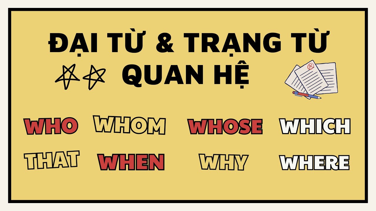 ĐẠI TỪ & TRẠNG TỪ QUAN HỆ | LẤY GỐC TIẾNG ANH