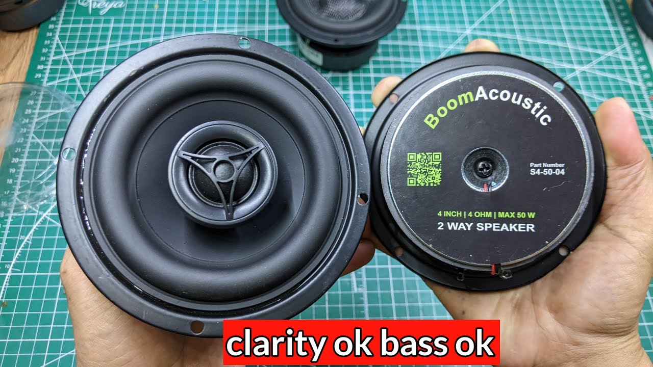BOOMACOUSTIC 2WAY 4 INCH 4OHM MAX 50W | UNBOXING TEST REVIEW