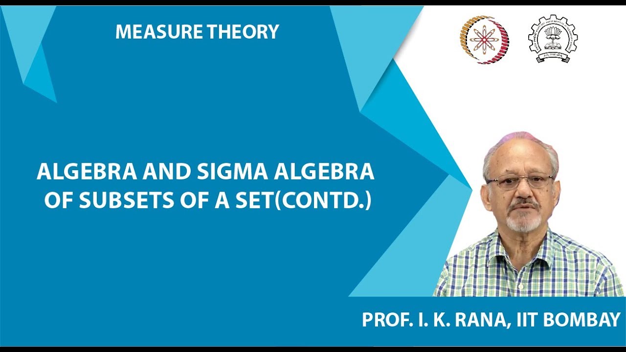 Algebra and Sigma Algebra of Subsets of a Set ( Contd )
