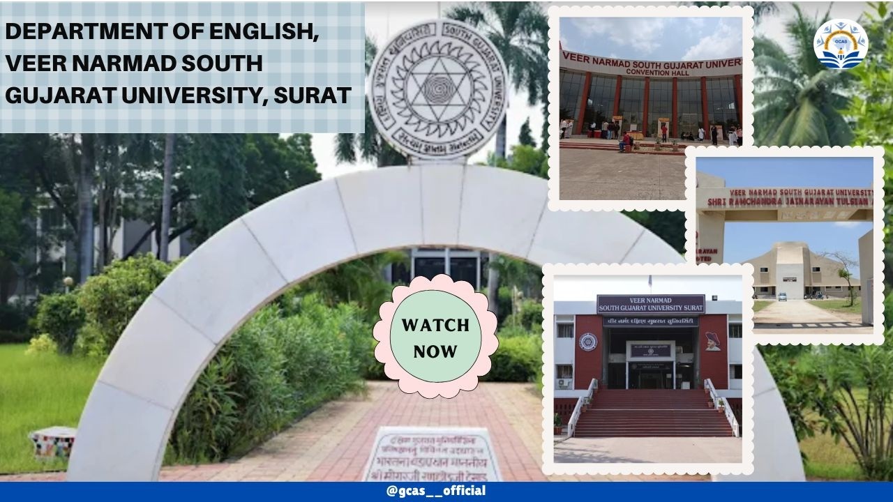 DEPARTMENT OF ENGLISH, VEER NARMAD SOUTH GUJARAT UNIVERSITY, SURAT  | GCAS |