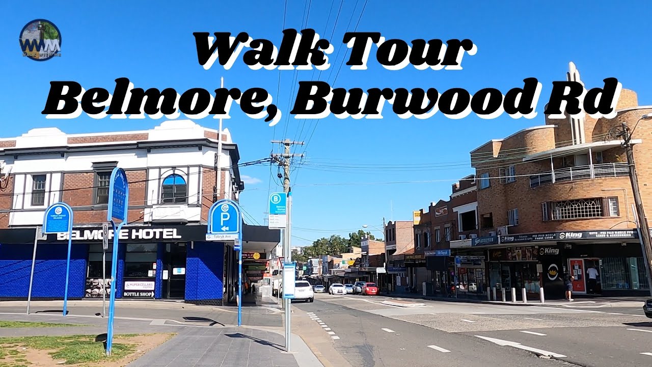 Sydney Walk Tour Around Belmore Burwood Rd 4K HD #BelmoreNSW #BelmorePostOffice #BelmoreTrainStation