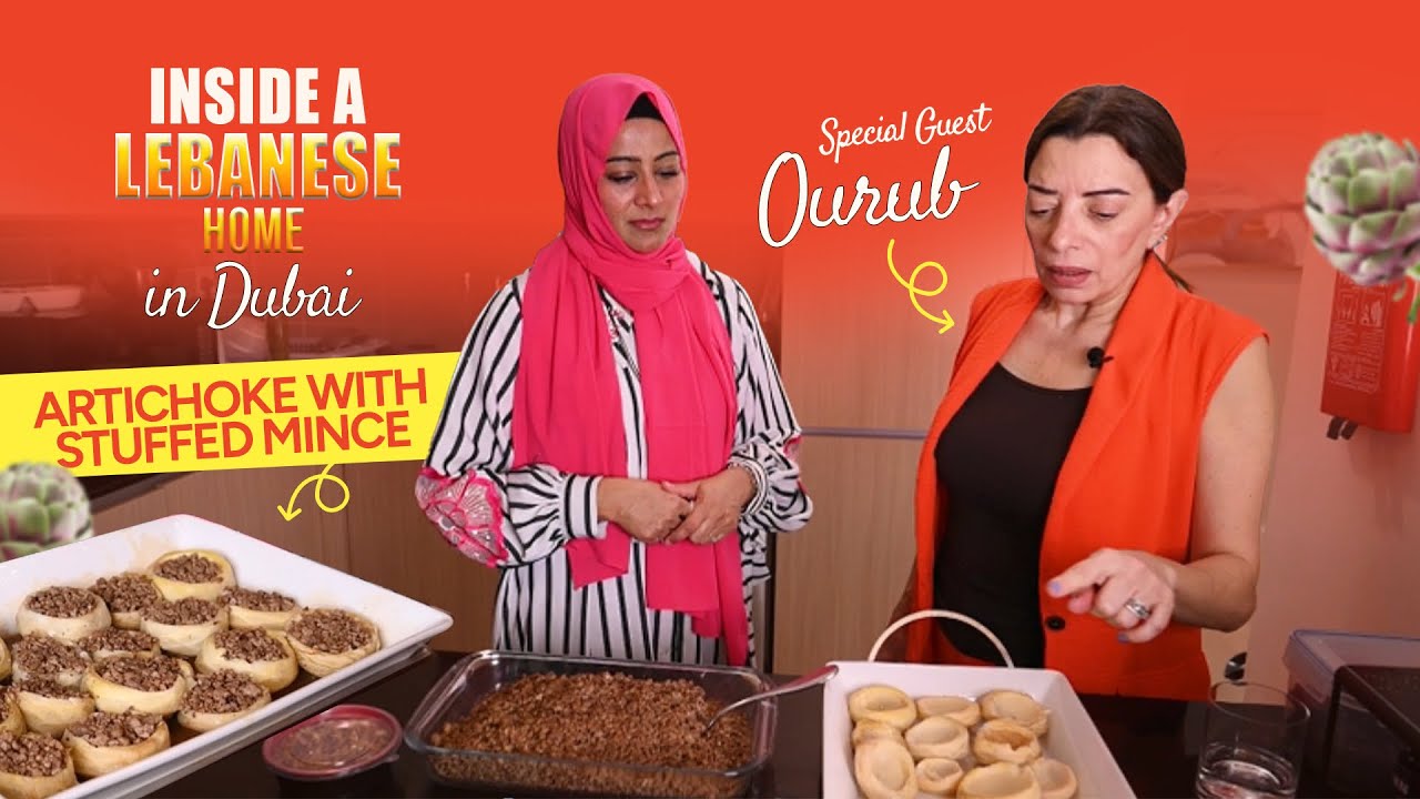 Secret Lebanese Flavors in Dubai: Cooking stuffed meat Artichokes with Ourub.Episode 1