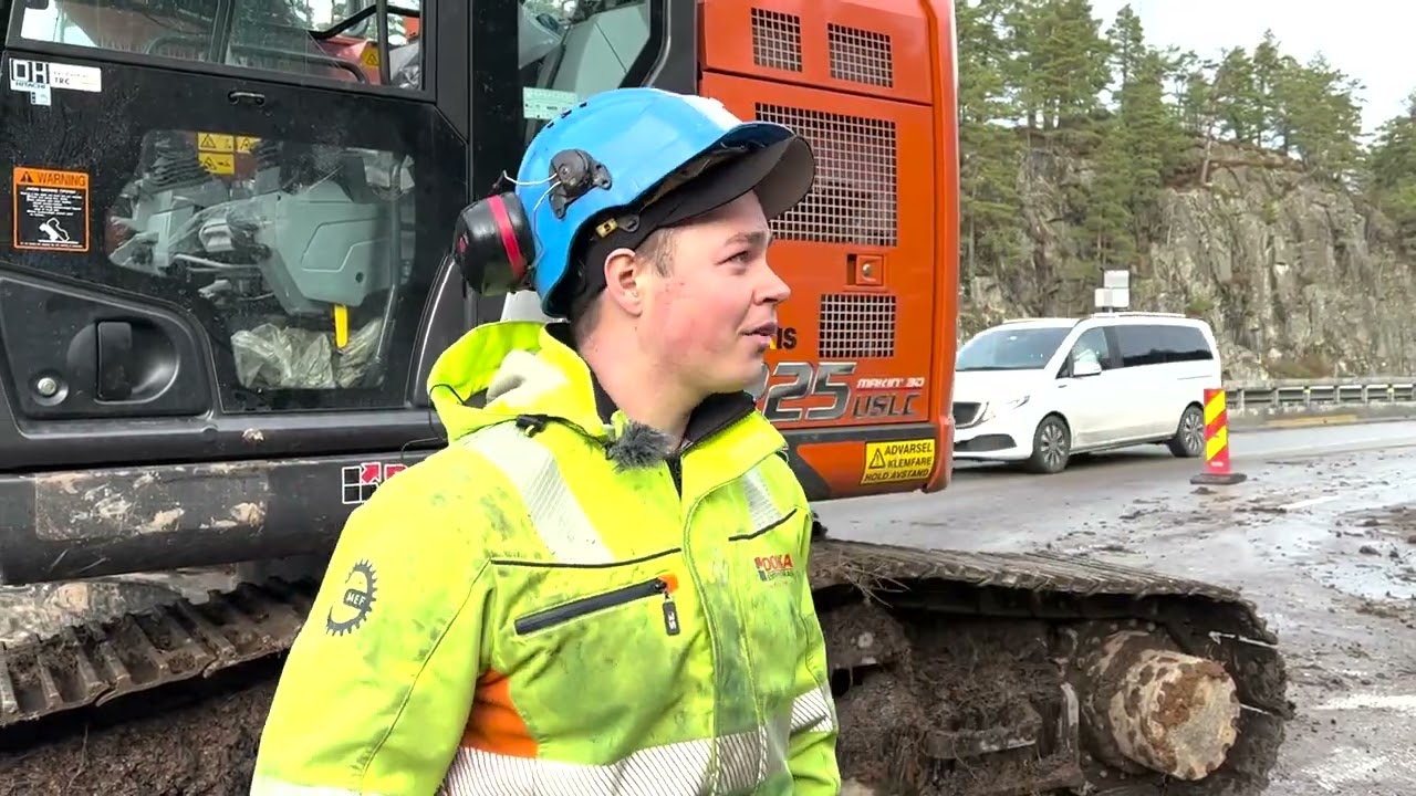 Hitachi ZX225USLC-7 – en korthekket allrounder hos Dokka Entreprenør AS.